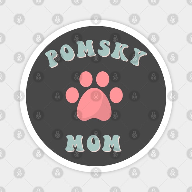 Pomsky mom paw pastel Magnet by Oricca